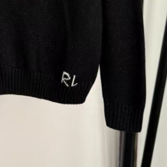 Polo Ralph Lauren Red cape bear pattern black sweater - Picture 5 of 6